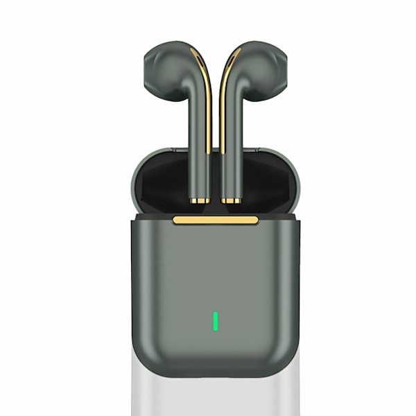 Bluetooth 5.0 trådløse hodetelefoner Hodetelefoner Mini In-Ear Pods for iPhone Android Dark green