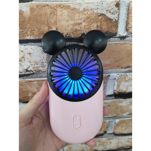 Kipas Mini Mickey Disney Portabel Mini Handfläkt Micro USB Laddning Uppladdningsbar Handhållen Kylfläkt Pink noSize