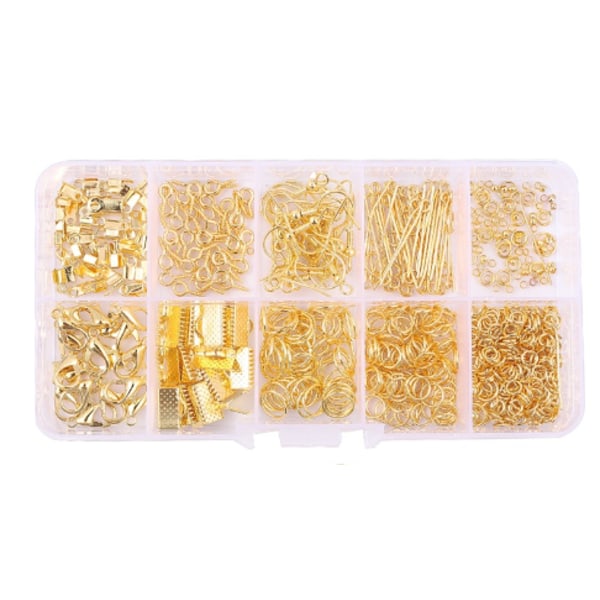 10-facks låda ornament tillbehör hummerlås hästlås öppen enkel ögla öronkrok 9-formad nål DIY örhänge halsband material