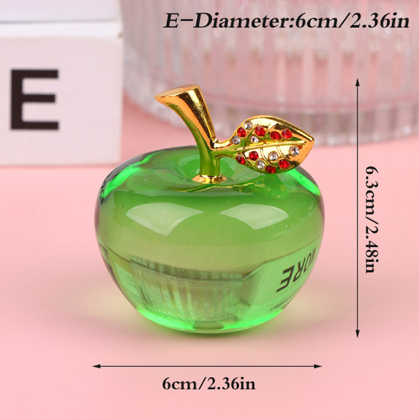 50/60 mm krystal æble ornamenter Billedkoration Hem Desktop Cra Green E