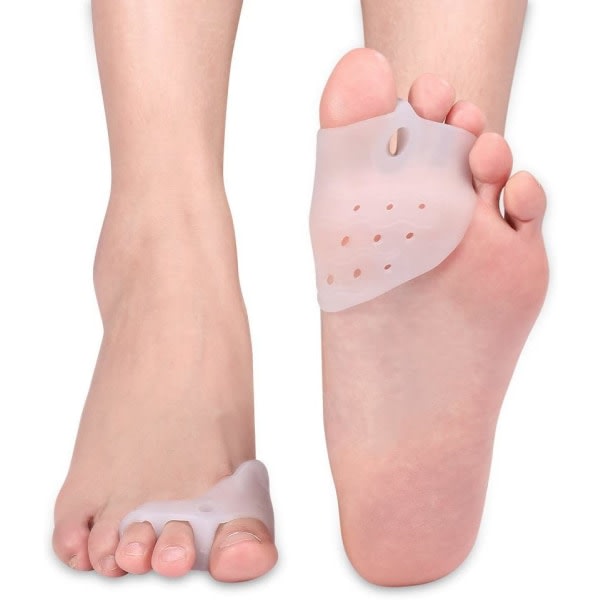 Varpaanerotin, 3-reikäinen varpaanerotin Pehmeä geeli Bunion Corrector Relief varpaanerotin bunionille Hallux Valgus kivunlievitykseen ja vasaravarpaille etujalka