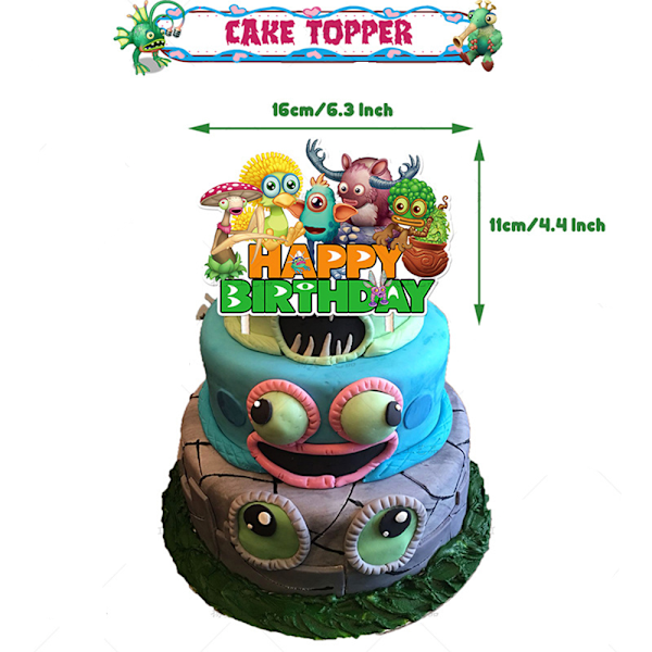 My Singing Monsters Fødselsdagsfest Dekoration Balloner Banner Sæt