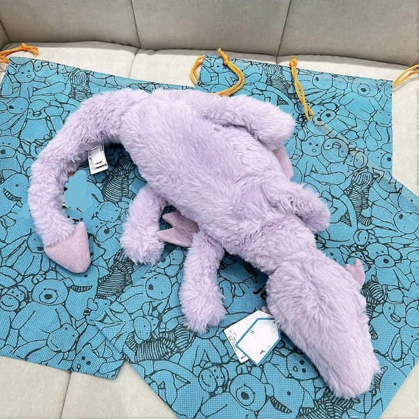 50cm Lila Drageplysj Kosedyr Søt Pynt Gave Medium Myk Bursdagsgave