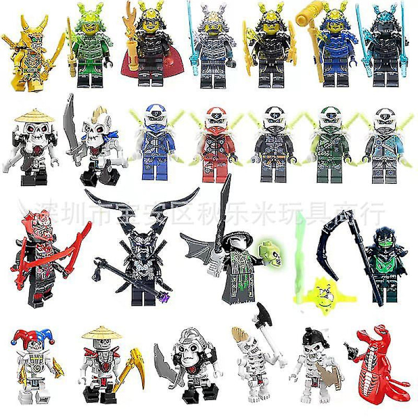 24-delars Ninja Guld Lloyd Moro Byggkloss Minifigur Konstruktionsleksak