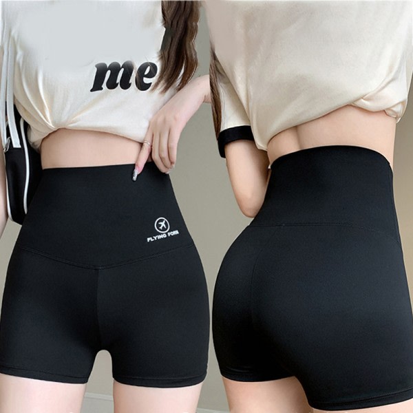 H?g midja s?ml?sa shorts kvinnors issilke platt mage H?ftlyft Gr? S
