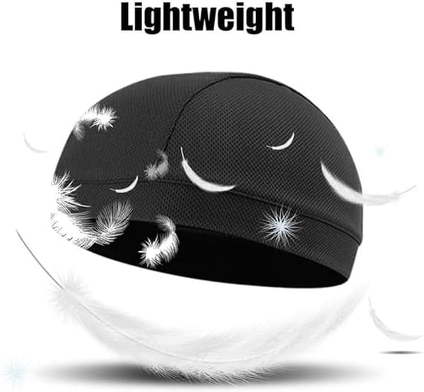 Sportkepsar, Andningsbara Snabbtorkande Hjälmfoder i Nylon Spandex, Svettabsorberande för Cykling Löpning Vandring, 2-pack, Svart