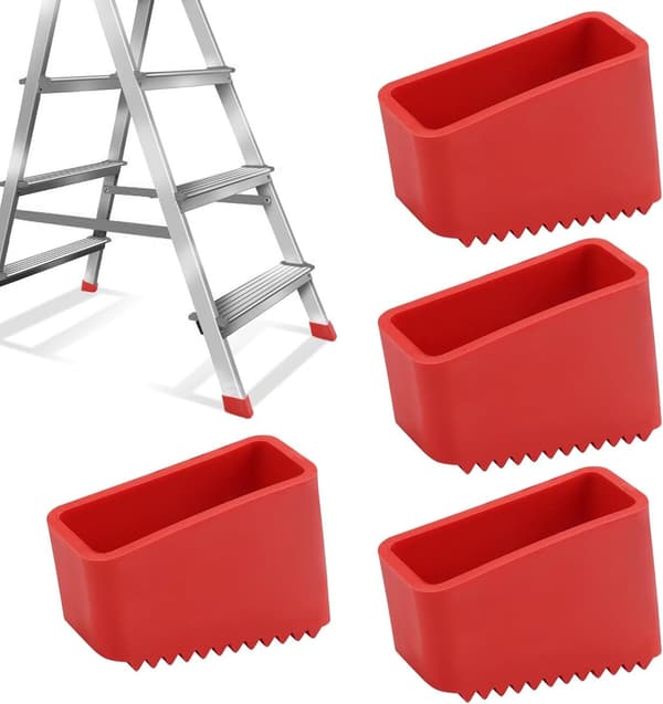 4 - stk - gummistigefødder - gummiben - solide - stiger - gummimåtte - stigefod - stigekapper - stigekappe - skridsikre - stolefødder