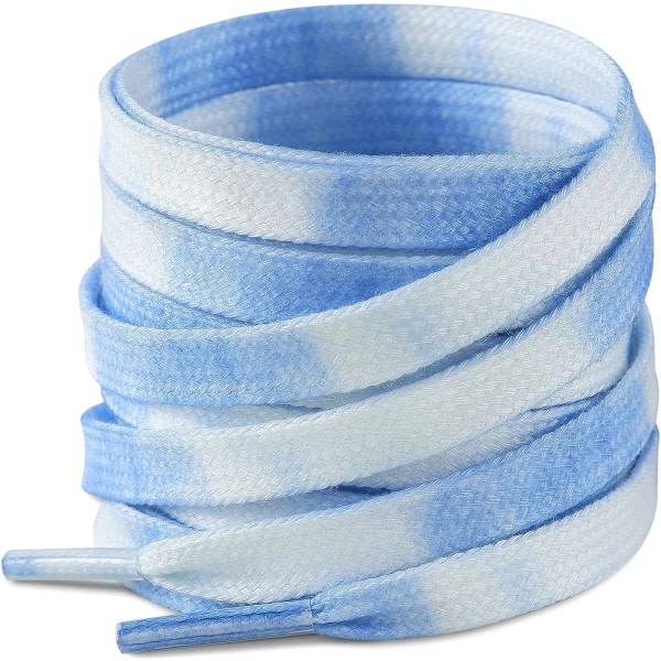 Flat Tie - Dye Skosnören [ 2 Par ] 8 mm 140 cm Premium Quali CDQ
