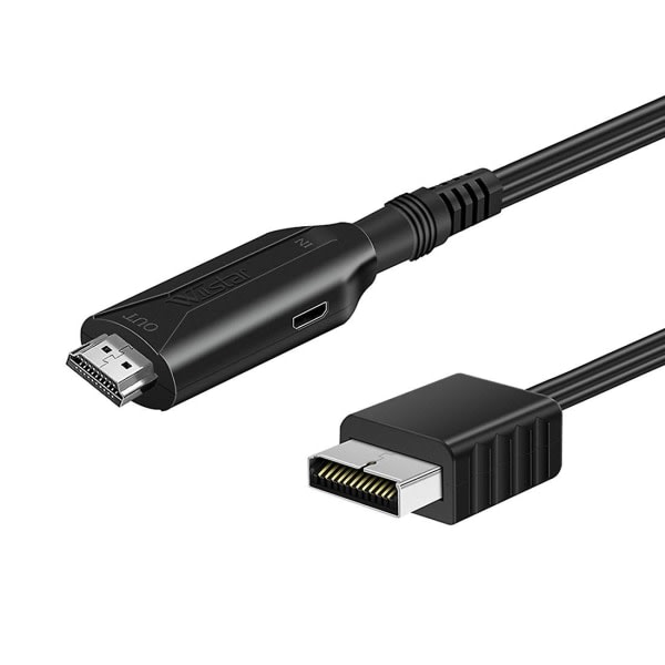 Wiistar för PS2 till HDMI-kompatibel Audio Video Converter Adapter Svart ingen