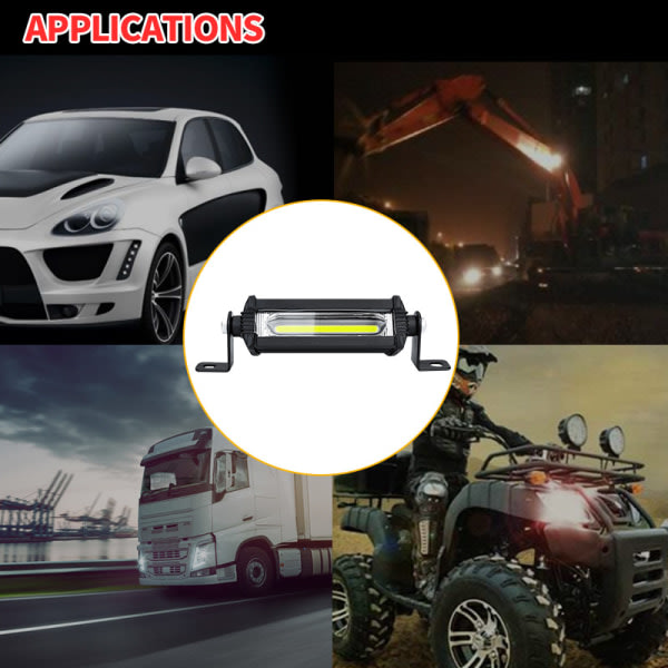 2-osainen LED-työvalo autoon COB 9W mini pieni yksirivinen muutettu valonheitin varoitusvalo moottoripyörä lisävalo