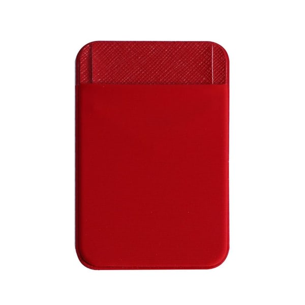 2 st Kreditkortsplånbok självhäftande Telefonlånbok Telefon Kredithållare Mobiltelefonhållare Telefonhållare Stick Red 9.2*5.8*0.2cm