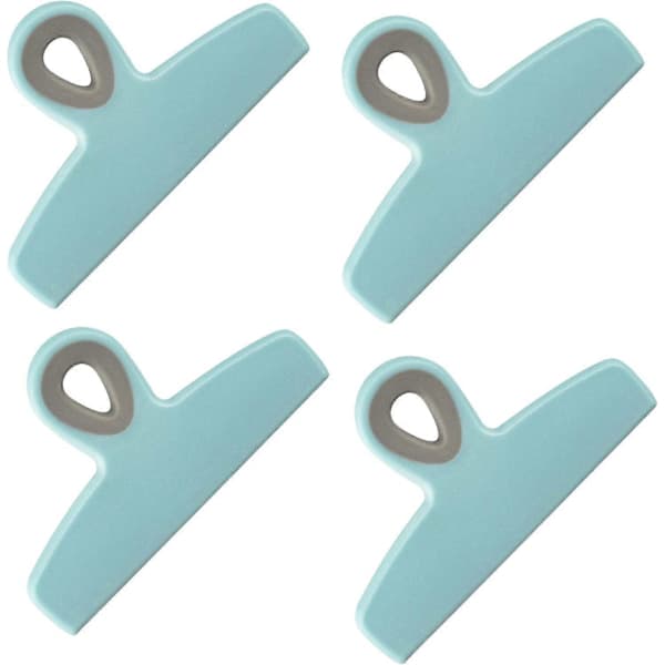 Sett med fire store, kraftige poseklyper, 12,7 cm chipsposeklyper, store matklyper for_tfrf