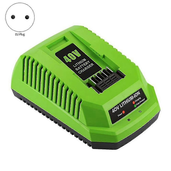 40V Litiumbatterilader for Greenworks 29482 G-max 40V Li-ion batteri 29472 29482 29652 G40825