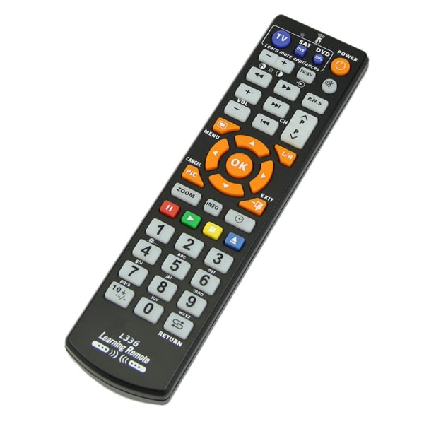 L336 Universal Smart fjernkontroll med læringsfunksjon for TV Black One Size