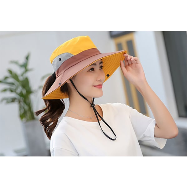 Solhat mr dam UV-beskyttelse 1 sommerhat fiskehat fiskehat boonie fiskehat yellow