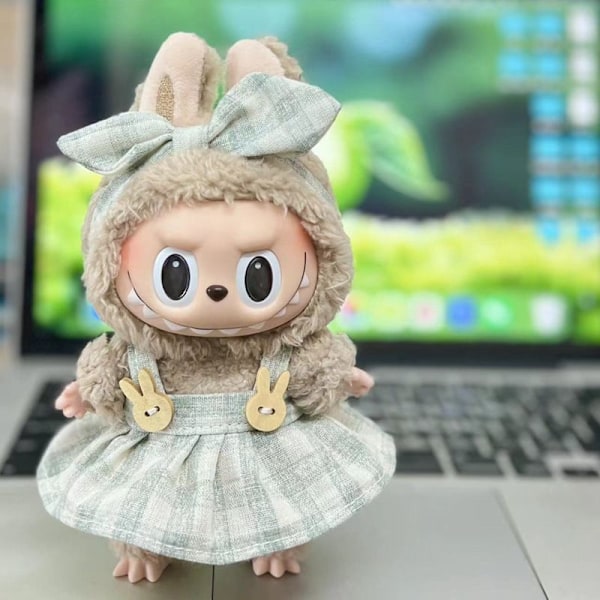 17cm Söta Mini Plyschdockkläder Outfit Tillbehör För Korea Kpop Exo Labubu Idol Dockor Tröja Hoodie Kläder DIY Barn Present 5 5 fit 17cm Labubu Doll