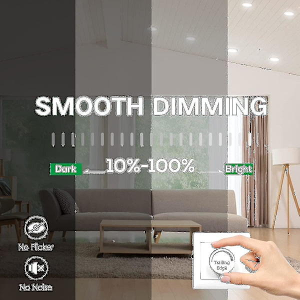 12 stk. 7W Vita LED Downlight Indbyggede Loftslamper Smal Spot Høj Kvalitet - Yvan