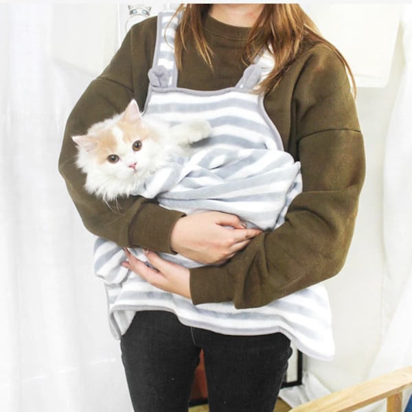 Frettsele - Fleece Bärsele för Små Djur Mjuk Andningsbar Handsfree Axel Fram Bröst Förkläde Bonding Pouch Accompany Carrier för Små D