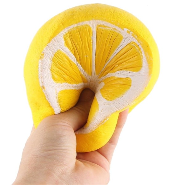 Squishy halv fersk citron långsamt resning Nyckelringar Stre