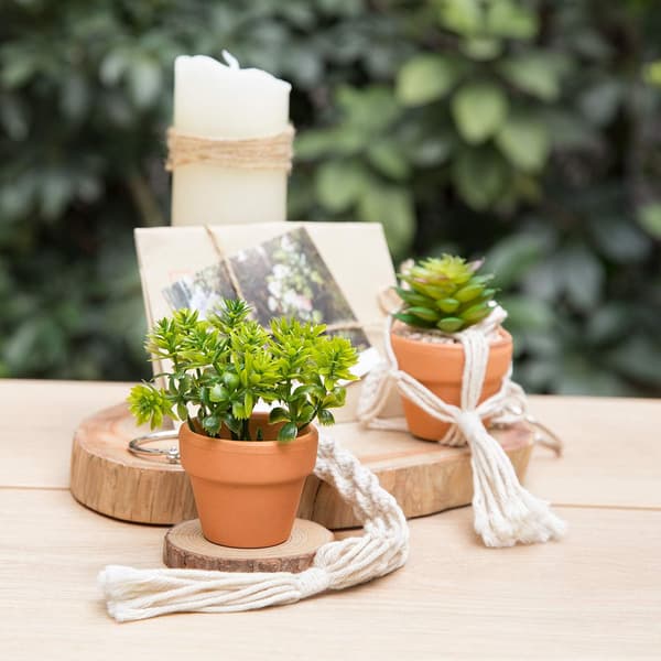 2-pak Mini Macrame Plante Hængende Dekorationer