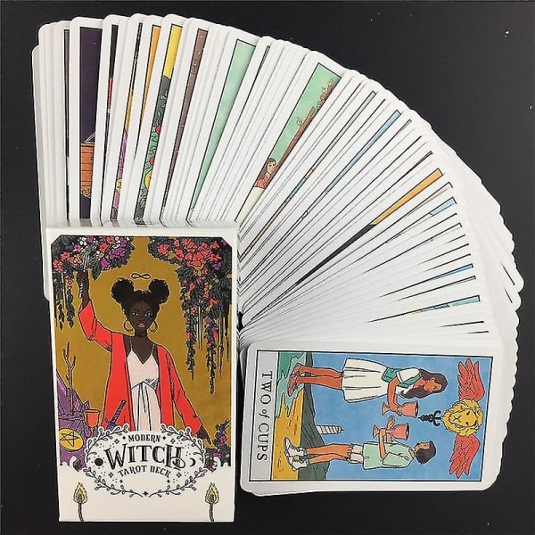 Moderni noita tarot -korttipakka Opas Korttipeli Taulukko Maagiset kohtalon ennustuskortti 78 kpl Tt15 zdq
