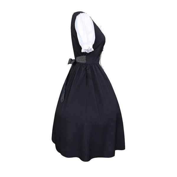 Oktoberfestdräkt för kvinnor Bayersk ölflicka Drindl Tavern Maid Dress New V L L