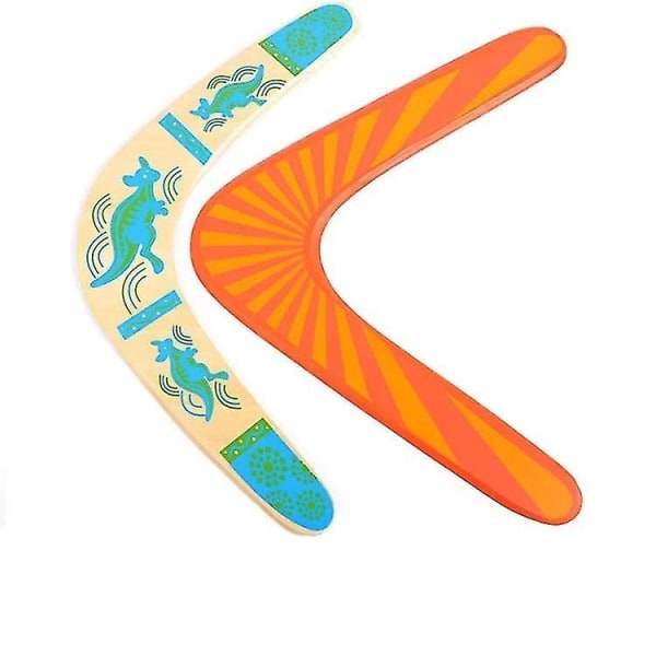 2 stk håndlavet boomerang, træboomerang, v-formet boomerang - Perfet