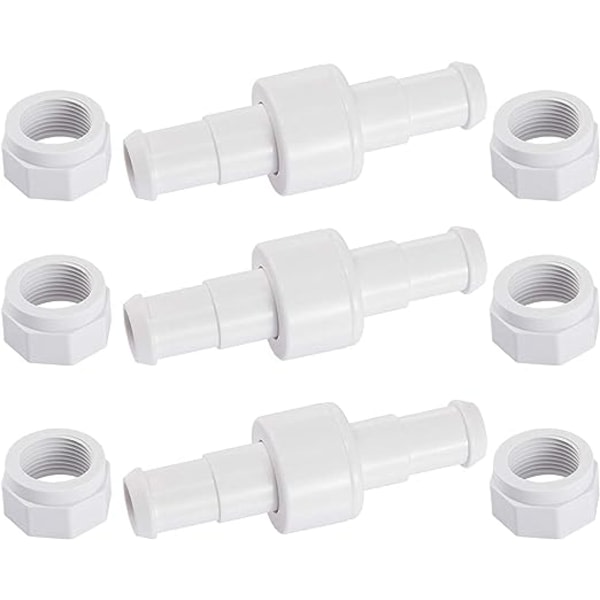 Poweka D20 sett med 3 roterende koblinger for hageslanger med 6 D15 Fi