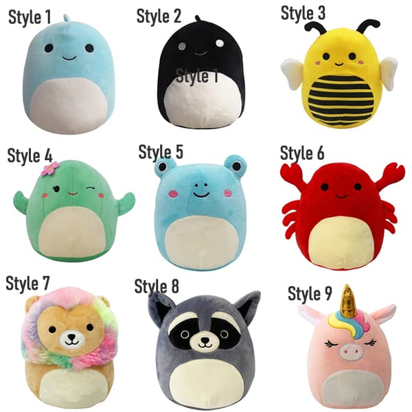 20-25 cm Squishmallow Tyyny Pehmolelu - varastossa Style 9