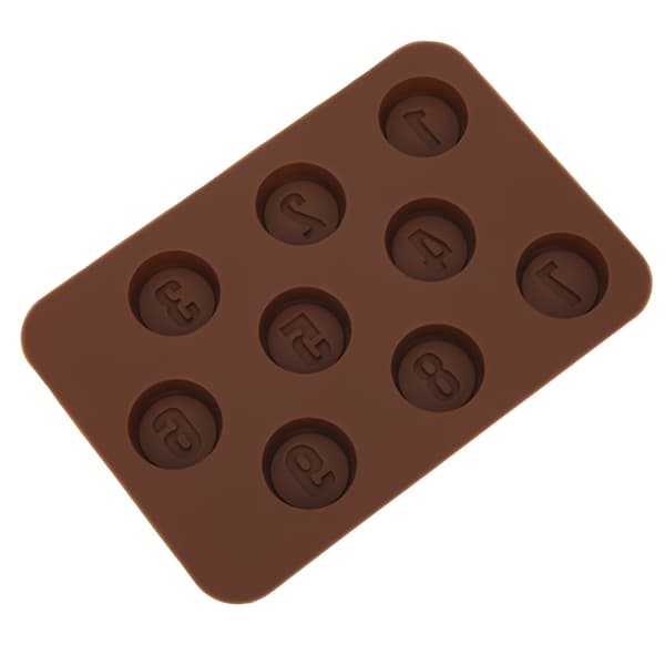 Nummerform Silikone DIY-form Chokolade slik Kageform til Valentinsdag Børnenes dag Nummerform 0.1