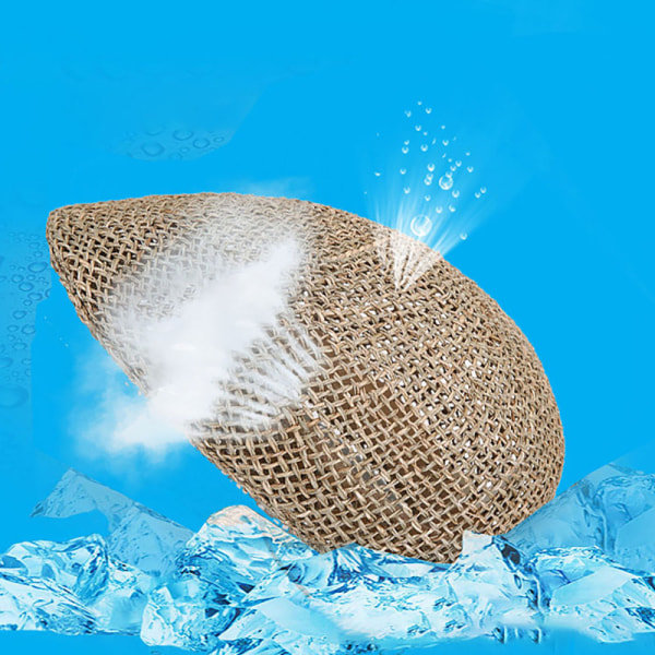 Sommarhatt i halm för män, platt andningsbar keps 56-58 cm