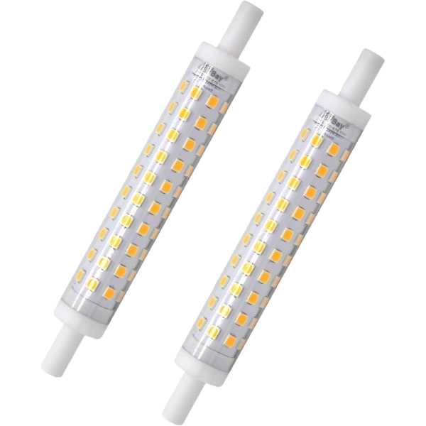 CDQ 2-pack R7s LED-lampa, 118 mm, varmvita, 3000K 230V AC