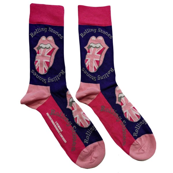 The Rolling Stones Unisex Adult UK Tongue Socks 17 UK-7 UK-11 UK Lila/Rosa