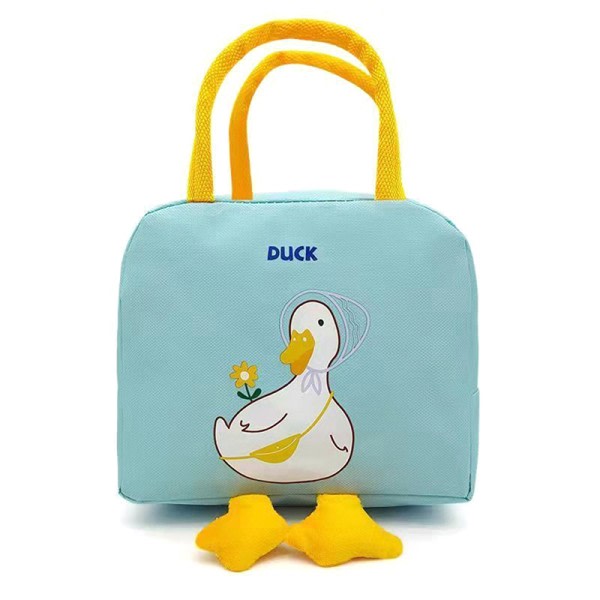 CDQ Cartoon Bento Bag Little Yellow Duck Förvaringsisoleringsväska Blue