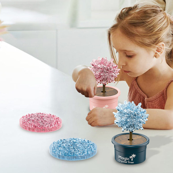 CDQ Crystal Growing Kit Pedagogisk leksak Crystal Experiment Toy Blue