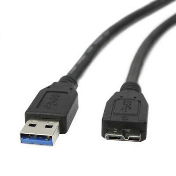 USB 3.0-kabel til Western Digital/WD/Seagate/Clickfree/Toshiba/Samsung bærbar harddisk - USB 3.0 A/Micro-B-kabel (1m)
