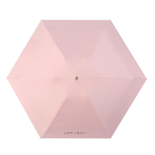 Miniparasoll, UV-skydd upf50+ parasoll hopfällbart rosa
