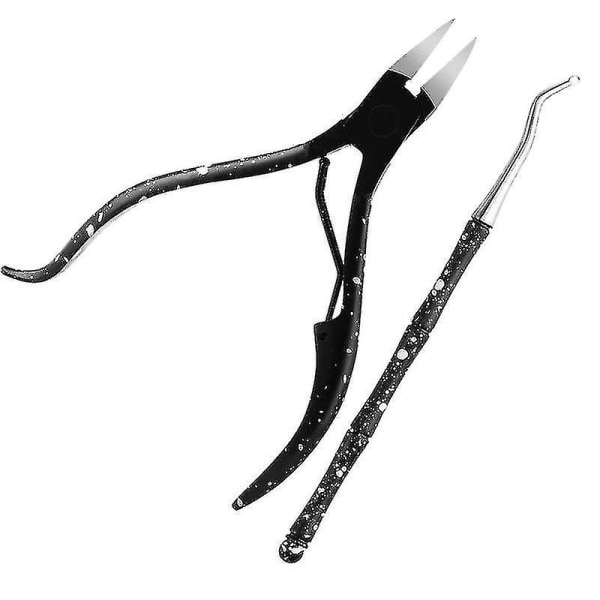 CDQ Manikyrset Nagelsaxar Nagelbandsklippare Dead Skin Remover Edge Nagelbandstrimmer Sax (svart)