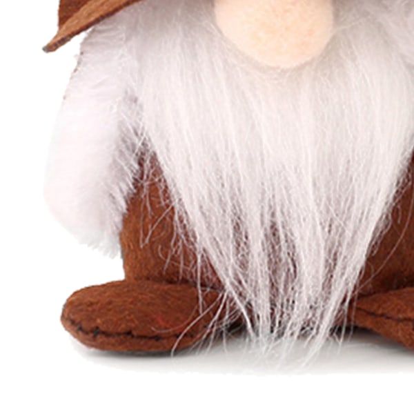 Ansigtsløs nisse dukke dekor held lykke munterhed fashionable julepynt dukker til vindueskarm bogreol Light Brown