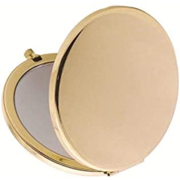 Förstorande kompakt spegel för plånböcker, hopfällbar mini, guld Guld