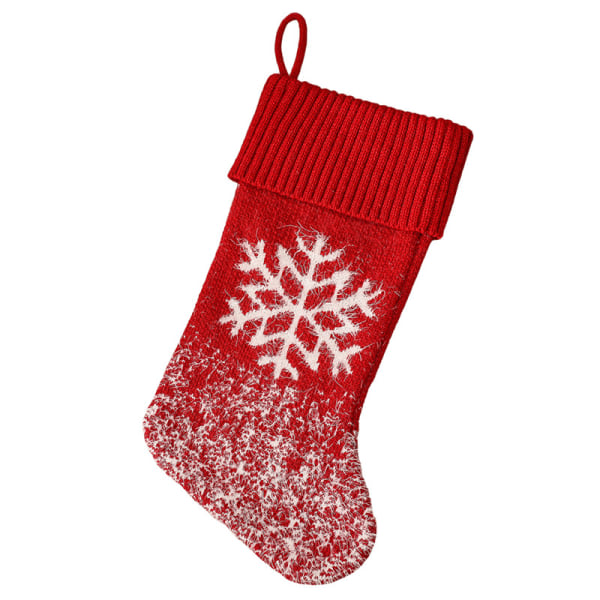 CDQ Betalning av snöflinga juldekorationer Julgran hänge presentpåse strumpor sticka julstrumpor