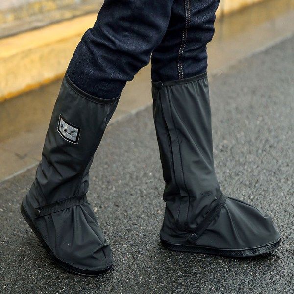 Vanntett regnstøvler cover Regnskor cover Black Tall（43-45）