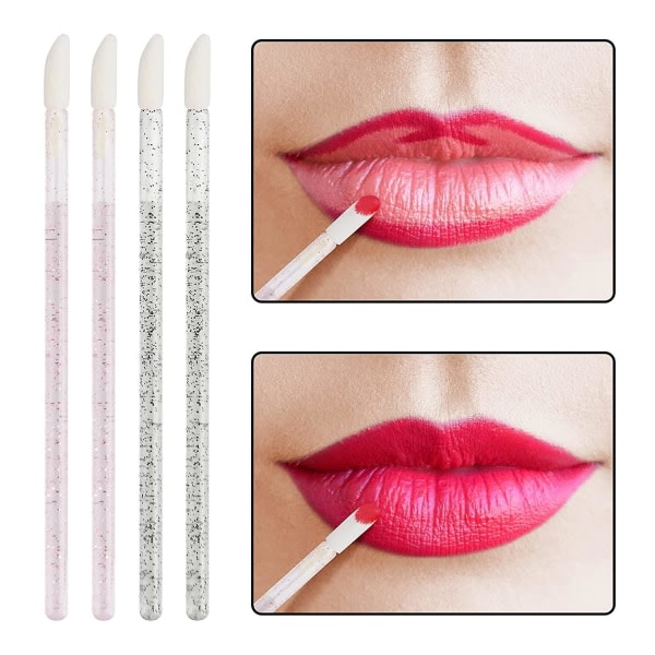 200st läppapplikatorer Disponibel - Glitter Crystal Lip Wands, Huuliharja, Huuli