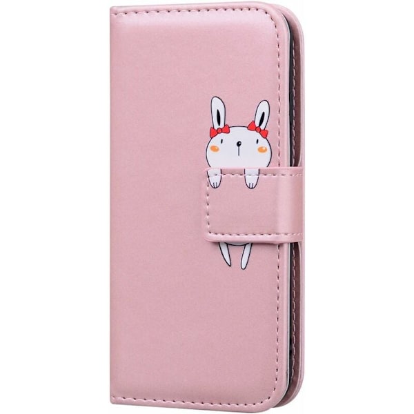 iPhone 11 Etui Tegneserie Dyr Sød Foldbart Stativ (Pink)-