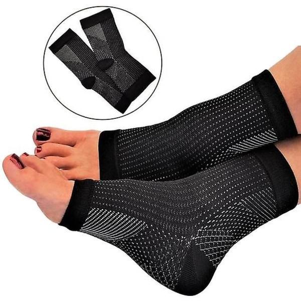 Kompressionsstrømper Ankelstøtte Åben Tå Plantar Fasciitis Strømper Smerteærmer s/m zdq