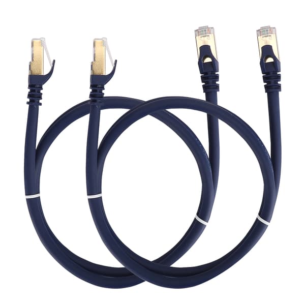 2 stk. Cat8 40 Gbps 2000 Mhz Ethernet-kabel RJ45 Netværkskabel LAN Patch-kabel 1 m