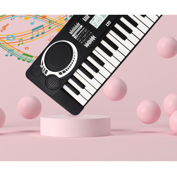 Barnkeyboard Piano, 37-tangenters bärbart elektroniskt piano för barn, Digitalt musikpiano Keyboard pedagogiska leksaker