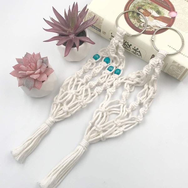 2-pack Mini Macramé Växthängande Dekorationer