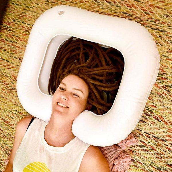 1 st oppblåsbar schampobassäng for seng, schampobadkar