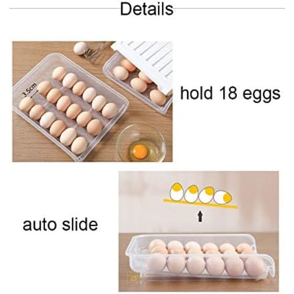 Automatisk ägglåda med lås til 18 æg i køkkenet